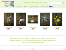 Tablet Screenshot of dorisflowersandgifts.com